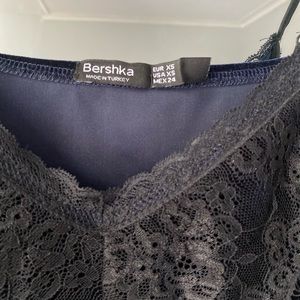 Velvet and lace midi formal dress